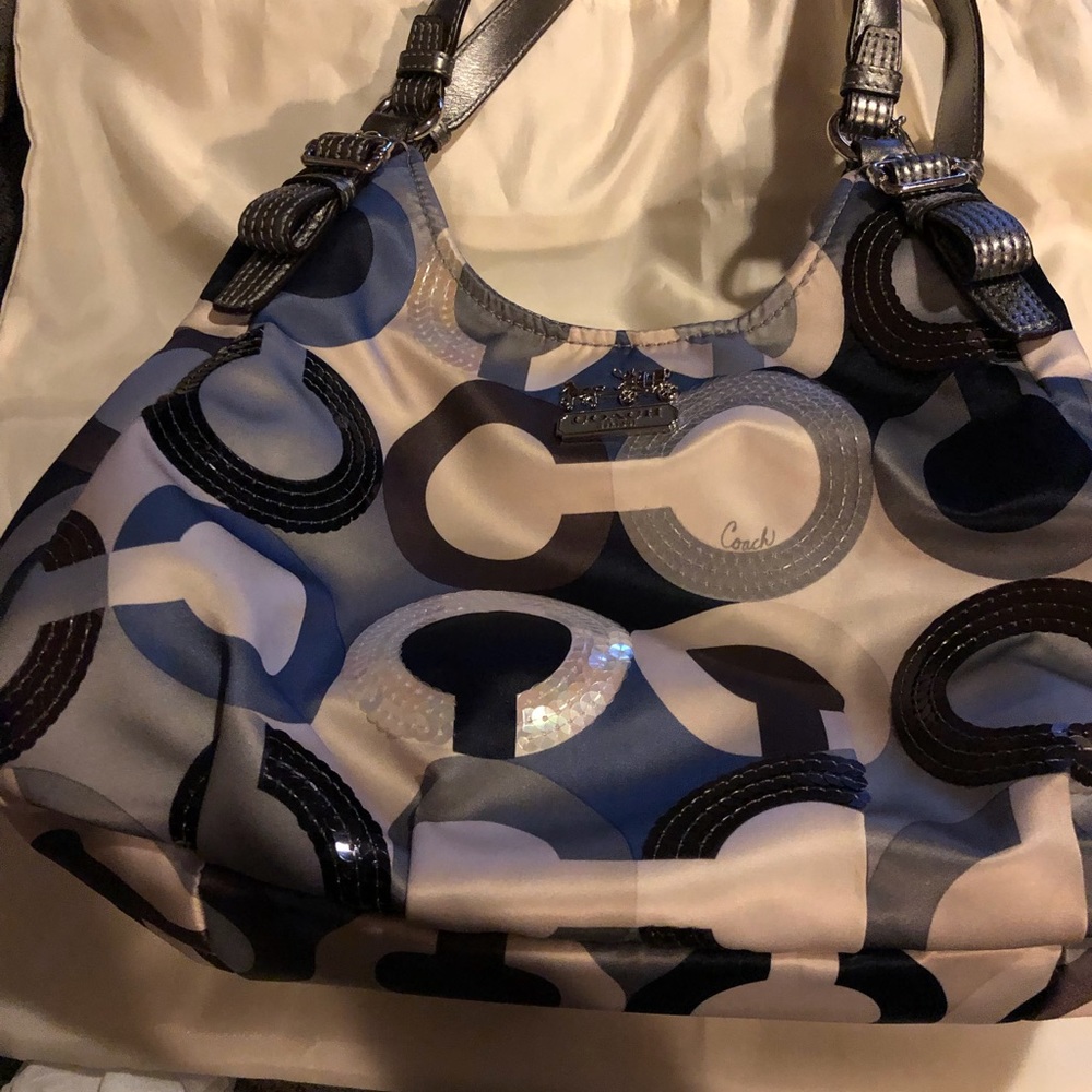 Coach purse with bedazzle